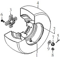 Колесо заднее КВАДРОЦИКЛА STELS ATV 100 RS