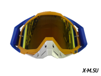 Очки мотокросс 100% XD3-16 коробка цв. оправы Сине-оранжевый цв. стекла Желтый