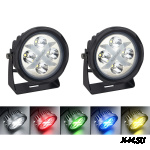 Комплект светодиодных фар  Aurora ALO-R4T3-PQ(Дальний свет) с RGB подсветкой