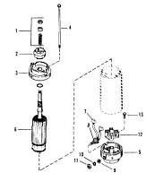 Стартер в сборе 2-Х ТАКТНОГО ПЛМ MERCURY 60 Серийный номер от 0D000750 до 0G290584
