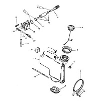 Компоненты для закачки масла 2-Х ТАКТНОГО ПЛМ MERCURY 55 Серийный номер от 9885345 до 9973099