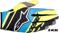 Перчатки Y.RACER SUPERMATIC BLACK BLUE YELLOW